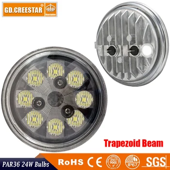 Led round 24w work светлини 12v Par 36 Flood bulbs 4.5 inch Такси Landscape front headlights For Agriculture tractor светлини x1pc