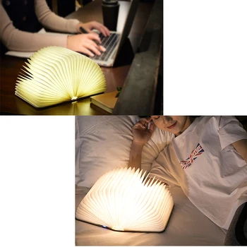 Led настолни лампи за спалня акумулаторна нощна лампа Коледен подарък USB Книга настолна лампа Арт Деко De Lampe Chevet De Chambre