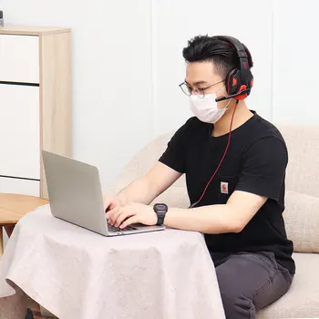 Led слот слушалки за компютър PS4 регулируема професионален бас стерео PC Gamer над ухото кабелни слушалки с микрофон