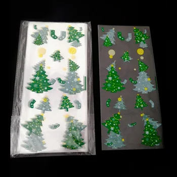 Leeiu 50шт Весела Коледа печене опаковки, торбички карикатура Коледа Дядо Коледа, Снежен човек закуски бонбони чанта 