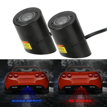 LEEPEE Warning Laser Tail Logo Projector Auto Brake Parking Lamp Car Rear License Plate Светлини Car LED Projection Light