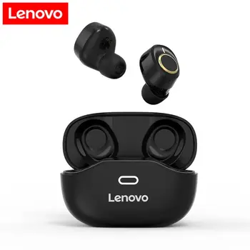 Lenovo X18 Bluetooth 5.0 безжични слушалки, Mini TWS слушалки спортни слушалки на ушите сензорно управление w/ микрофон, калъф кабел за зареждане
