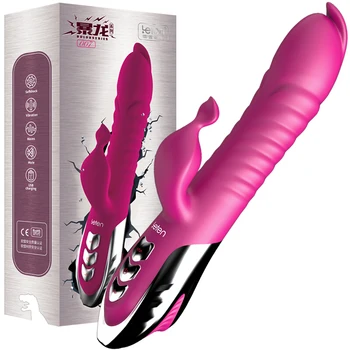 Leten топъл толчковый вибратор от секс играчки за жени акумулаторни G Spot двойни вибратори за жени стимулатор на клитора секс-машина