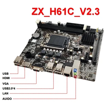 LGA1155 практически дънна платка стабилна за гнезда H61 DDR3 памет Компютърни аксесоари такса за управление