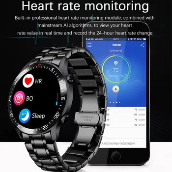 LIGE 2020 нова стоманена гривна цифров часовник Мъжки спортни часовници, електронни led мъжки ръчни часовници за мъже часовник водоустойчив Bluetooth час