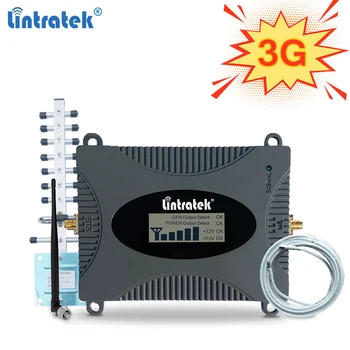 Lintratek 3G Repeater 2100Mhz Signal Booster 3G 2100 Ampli UMTS WCDMA Band 1 усилвател на мобилен телефон Мрежа Booster 65dB Kit