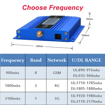 Lintratek мобилен мобилен телефон GSM 900 ретранслатор 4G LTE 1800 3G UMTS 2100 усилвател на сигнала 1800 Mhz + Яги антена + 10 м комплект