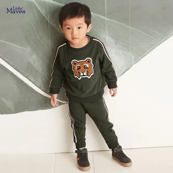 Little maven Boys Boutique Animal Тигър Toddler Clothing Set Children ' s Fall Outfits Комплекти For Kids Clothing Костюми Boutique