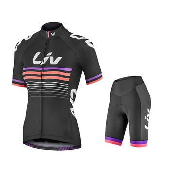 LIV 2020 Summer woman Short sleeve bike Clothing Quick-dry дишаща Maillot Ropa Ciclismo МТБ Дрехи Sportswear Suit