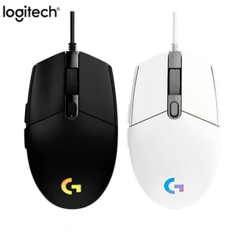 Logitech Оригинала G102 LIGHTSYNC Gaming Mouse RGB 6 бутона 2Gen RGB Streamer USB оптична проводна мишката Gamer мишката 2020 нов