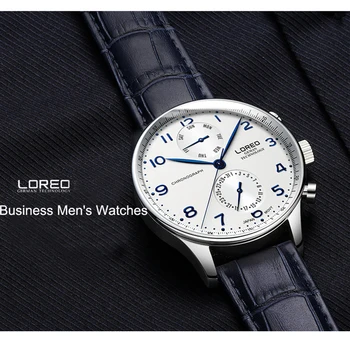 LOREO часовници Мъжки спортни 50 м водоустойчив дата аналогов кварцов мъжки часовник, бизнес часовници за мъже Relogio Masculino 2019 Нова