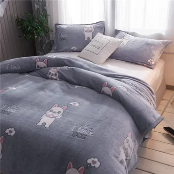 LREA snowflakes снежинки булдог одеало на леглото меко топло за дивана comfotable хвърли сиви евтини високо качество