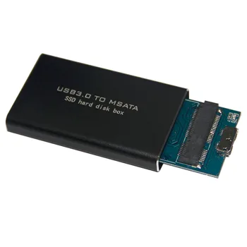 LS-721M преносим USB 3.0 за mSATA SSD твърд диск, кутия за 3060/3042 компютър на компютър лаптоп външна памет с кабел