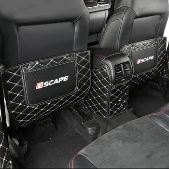 Lsrtw2017 влакна кожен калъф за седалка на колата подлакътник вратата опора анти-удар подложка протектор за Ford Escape, Kuga 2019 2020 2021 аксесоари