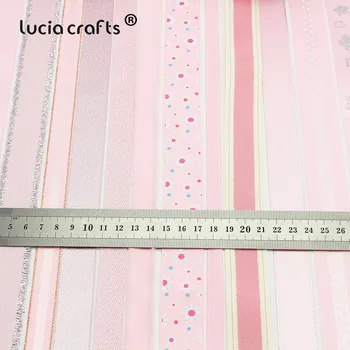 Lucia Crafts 12y Рипсено органза сатен лента за коса Лука занаят шапки опаковка аксесоари T0308