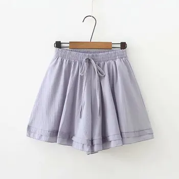 LUNDUNSHIJIA гореща разпродажба разделени пола 2019 летни дамски панталони причинители шифоновые къси панталони за жени 6 цвята