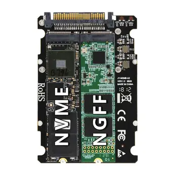 M. 2 SSD to U. 2 Adapter 2 in 1 M. 2 NVMe Key B/M NGFF SSD to PCI-e U 2 СФФ-8639 Adapter PCIe M2 Converter настолен компютър R9JA