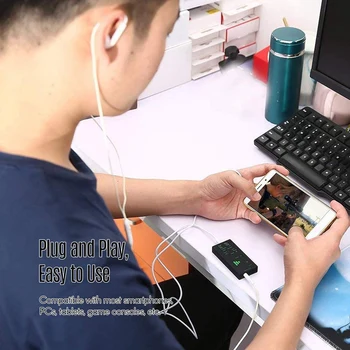 M1 Mini Portable Sound Changer за директно излъчване онлайн чат пеене е съвместимо с вашия смартфон планшетным PC