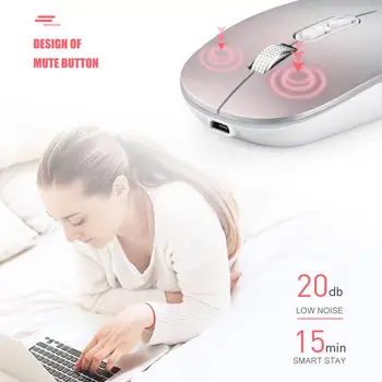 M103 Bluetooth Безжична Двоен Режим срещу заплащане тъпо оптична мишка за преносими КОМПЮТРИ от ниво 3 регулируеми безжична детска мишката