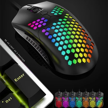 M65 USB жичен детска мишка с 6 бутона 2400DPI регулируем RGB подсветката оптична мишка easy клетъчна обвивка геймерские на мишката