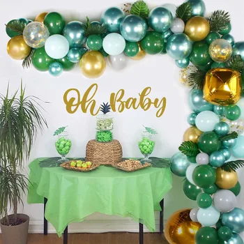 Macaron Балон Chain Birthday Party Wedding Decoration Kids Baby Shower Балон Garland Arch Kit 1st Birthday Балон Blue Set