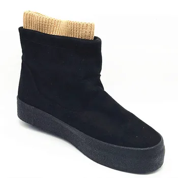 Maggie's Уокър Women ' s Fashion Flock Snow Boots Висока Платформа Slip-on Winter Casual Shoes топли ботильоны размер 35-39
