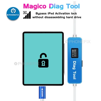 Magico Diag DFU инструмент за iPhone 6-X & iPad автоматично влиза в режим на лилаво екран за четене и запис на серийния номер на отключване на WiFi