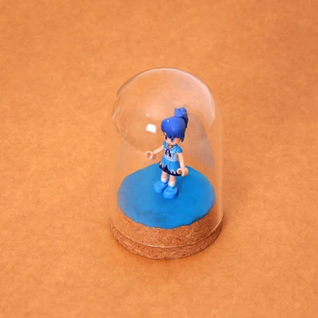 MagiDeal 10 бр. стъклен купол във формата на капачки суха цветен дисплей терариум фигурки дисплей боросиликатное стъкло декоративни изделия занаяти