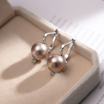 MAIKALE класически розово златната топка обеци с перли, цирконий сребърен цвят перлени обеци за жени, бижута и аксесоари Подарък