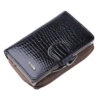 MAIOUMY чанта дамски кожен портфейл чанта с цип Hasp Card Мъкна Дама сияние високо качество на Модата в чантата си