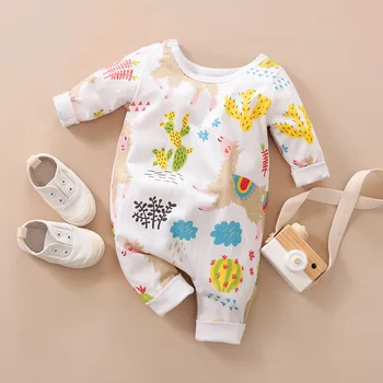Malapina 2020 Newborn Baby Boy Girl Cartoon Rompers Динозавър Ins Style Jumpsuits Бебе Outfit Kids Spring Costume Clothing
