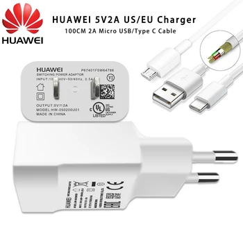 Mate 10 Lite зарядно 5V 2A US EU USB адаптер Micro USB Type C кабел за зареждане P8 P9 P10 20 Mate 20 Honor 10 8 7 X Y 9 7 6 5