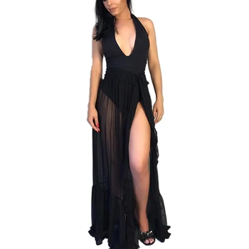 Meihuida 2020 Summer Dress Women Bikini Cover Up Swimwear Чисто Mesh Skirt Beach Maxi Wrap Long Dress Skirt