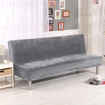 Meijuner плътен цвят плюшено калъфче за дивана, без подлакътник калъф за дивана all inclusive сгъваем калъф за дивана кърпа за дивана калъф за дивана