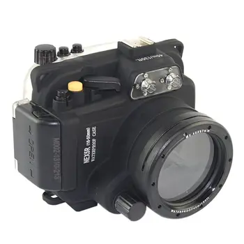 Meikon 40M водоустойчив подводен корпус на камерата калъф чанта за Sony NEX-5R NEX-5L NEX5T NEX-5T 16-50mm обектив с червен филтър
