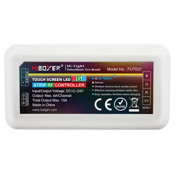 Miboxer 4-Zone Smart RGB LED Strip Controller FUT037 DC12V 24V 10A Support 2.4 G Remote WiFi Control работа с RGB LED Strip