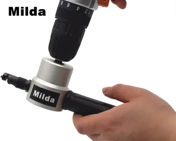 Milda New Double Head Sheet Nibbler Saw Electric Nibble Metal Cutting Tool Кътър Пробийте Attachment Режещ Инструмент Nibbler Sheet