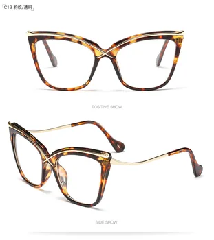 MINCL Women ' s Fashion Designer Cat glasses Frames with Metal Reading Glasses Women Anti-fatigue Eyewear NX