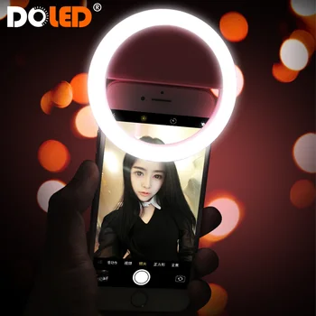 Mini Phone Ring Light LED Ringlight Clip for Smartphone Фотографска Lighting for Selfie Photo Makeup Тик Tok Video Fill Light