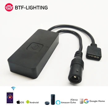 Mini WiFi LED Strip Light Controller for 5050 2835 RGB Flexible Ribbon Алекса Глас Google Phone Voice IOS/Android APP DC5-24V