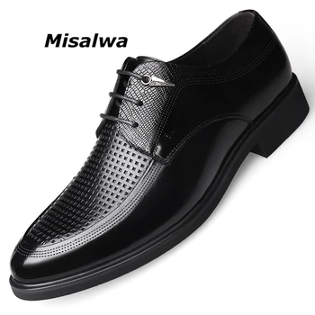 Misalwa 45 46 мъжки оксфордские обувки лято пролет височина увеличена мъжки сватбена офис церемония обувки джентълменско костюм обувки