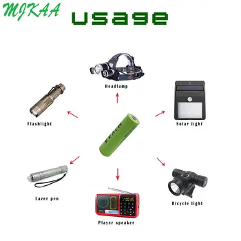MJKAA 4/6pcs 18650 3150mah 3.7 V акумулаторни батерии за led фенерче литиево-йонна батерия