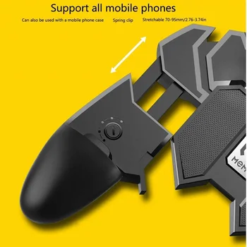 Mobile PUBG ps4Controller TurnoverButton Gamepad for PUBG IOS Android Six 6 Finger Operating Gamepad Peripherals PUBG Controller