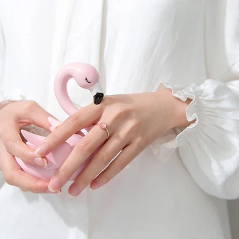 Modian Romantic Розов цвят Opal Hearts елегантен цвят розово злато Open Adjustale пръстени за жени, мода за изискани бижута подарък за Свети Валентин