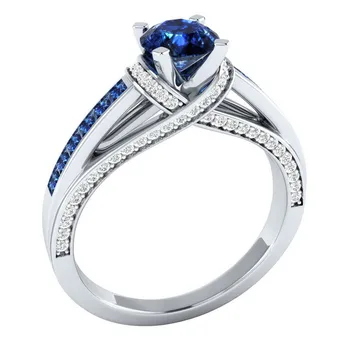 Modyle 2020 New Silver Color Ring Classic Wedding Ring Jewelry Кубичен Циркон Пръстени За Жени, Подаръци