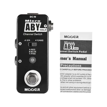 MOOER ABY MKII Channel Switch Guitar Effect Pedal True Bypass Full Metal Shell китара резервни части и аксесоари