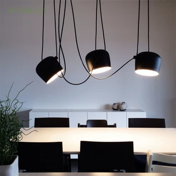 Mooielight черно модерно осветление кухня тела маса виси трапезария домашно осветление droplights барабан led висящи лампи