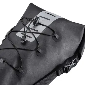 MOREOK под наем чанта водоустойчива отразяваща 10л голям капацитет на седлото чанта Колоездене сгъваем опашката задни чанта МТБ пътен багажник за велосипед чанта