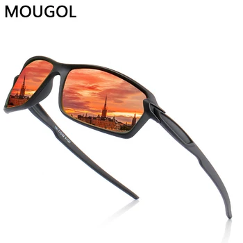 MOUGOL слънчеви очила мъже / жени поляризирани слънчеви очила, открит шофиране класически огледални слънчеви очила за мъже, луксозни рамки на очила с UV400