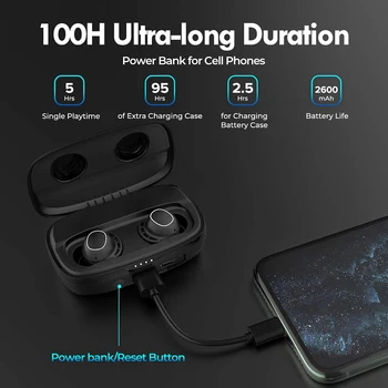 Mpow M30 Plus Ture безжични слушалки Bluetooth 5.0 слушалки с IPX7 водоустойчив са провокиращи все бас сензорен контрол за смартфон таблет